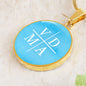 VDMA Lutheran Faith Necklace On Sky Blue Background