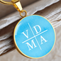 VDMA Lutheran Faith Necklace On Sky Blue Background