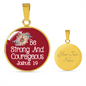 Be Strong And Courageous Pendant Necklace