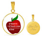 Teacher Appreciation - 2 Teach Is 2 Touch Lives 4 Ever Pendant Necklace