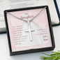 Personalized Cross Necklace for Daughter's First Communion From Mom On Message Card