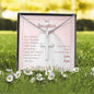 Personalized Cross Necklace for Daughter's First Communion From Mom On Message Card