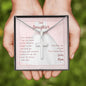 Personalized Cross Necklace for Daughter's First Communion From Mom On Message Card