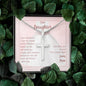 Personalized Cross Necklace for Daughter's First Communion From Mom On Message Card
