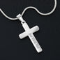 Personalized Cross Necklace for Daughter's First Communion From Mom On Message Card