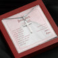 Personalized Cross Necklace for Daughter's First Communion From Mom On Message Card