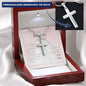Personalized Cross Necklace for Daughter's First Communion From Mom On Message Card