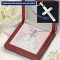 Personalized Cross Necklace for Daughter's First Communion From Mom On Message Card