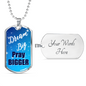 Dream Big Pray Bigger Dog Tag