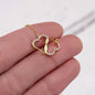 Solid Yellow Gold Hearts Necklace Accented With Diamonds On Soulmate Message Card