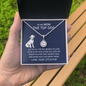 Pendant Necklace on Message Card To My Mom The Top Dog Dalmatian Blue-Gray