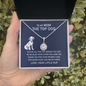 Pendant Necklace on Message Card To My Mom The Top Dog Dalmatian Blue-Gray