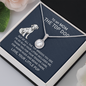Pendant Necklace on Message Card To My Mom The Top Dog Dalmatian Blue-Gray