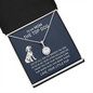 Pendant Necklace on Message Card To My Mom The Top Dog Dalmatian Blue-Gray