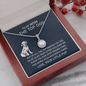 Pendant Necklace on Message Card To My Mom The Top Dog Dalmatian Blue-Gray