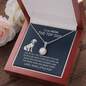 Pendant Necklace on Message Card To My Mom The Top Dog Dalmatian Blue-Gray