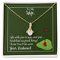 Golf Message Card Alluring Beauty Necklace for Wife Life Is Over Par