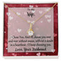 Valentine Wife I Choose You Message Card with Alluring Beauty Necklace