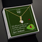Golf Message Card Alluring Beauty Necklace for Wife Life Is Over Par