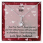 Valentine Wife I Choose You Message Card with Alluring Beauty Necklace