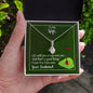 Golf Message Card Alluring Beauty Necklace for Wife Life Is Over Par