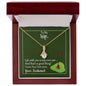 Golf Message Card Alluring Beauty Necklace for Wife Life Is Over Par