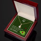 Golf Message Card Alluring Beauty Necklace for Wife Life Is Over Par