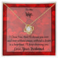 I Choose You Valentine Message Card Necklace For Wife