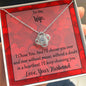I Choose You Valentine Message Card Necklace For Wife