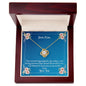 Mom Unwavering Support Love Knot Necklace From Son On Message Card