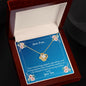 Mom Unwavering Support Love Knot Necklace From Son On Message Card