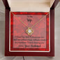 I Choose You Valentine Message Card Necklace For Wife