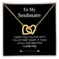 Linked Hearts Necklace On Message Card To Soulmate Love In Five Minutes