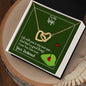 Golf Message Card Linked Hearts Necklace for Wife Life Is Over Par
