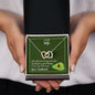 Golf Message Card Linked Hearts Necklace for Wife Life Is Over Par