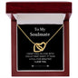 Linked Hearts Necklace On Message Card To Soulmate Love In Five Minutes