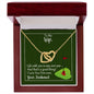 Golf Message Card Linked Hearts Necklace for Wife Life Is Over Par