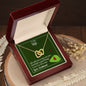 Golf Message Card Linked Hearts Necklace for Wife Life Is Over Par