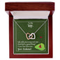 Golf Message Card Linked Hearts Necklace for Wife Life Is Over Par