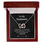 Linked Hearts Necklace On Message Card To Soulmate Love In Five Minutes