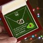 Golf Message Card Linked Hearts Necklace for Wife Life Is Over Par