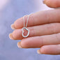 Valentine Wife I Choose You Delicate Heart Necklace In Sterling Silver Gold Dipped