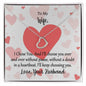 Valentine Wife I Choose You Delicate Heart Necklace In Sterling Silver Gold Dipped