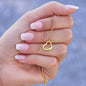 Valentine Wife I Choose You Delicate Heart Necklace In Sterling Silver Gold Dipped