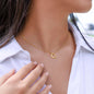 Valentine Wife I Choose You Delicate Heart Necklace In Sterling Silver Gold Dipped