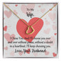 Valentine Wife I Choose You Delicate Heart Necklace In Sterling Silver Gold Dipped
