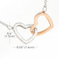 To My Wife Interlocking Heart Necklace On Message Card Together We're Everything