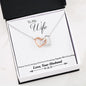 To My Wife Interlocking Heart Necklace On Message Card Together We're Everything