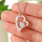To My Gorgeous Wife Heart Necklace on Message Card To My Last Breath I Love You