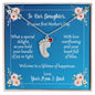 To Daughter On First Mother's Day Personalized Baby Foot Necklace Love Mom and Dad